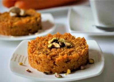 طرز تهیه حلوا هویج ارومیه مجلسی زعفرانی