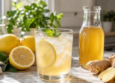 طرز تهیه شربت زنجبیل و لیمو خانگی، ترش و شیرین